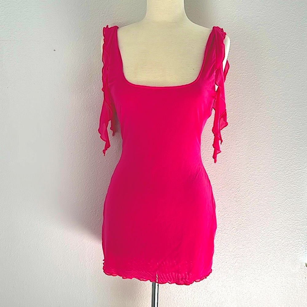 Hot Pink Mini Bodycon Dress NWT